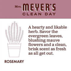 MRS. MEYER’S CLEANDAY Hand Soap, Made with Essential Oils, Biodegradable Formula, Rosemary, 12.5 fl. oz (Pack of 2)