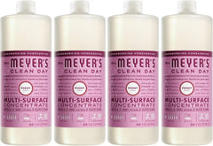Mrs. MEYER'S CLEAN DAY Multi-Surface Everyday Concentrate, Peony Scent, 32 Fl Oz Bottle (Pack of 4)