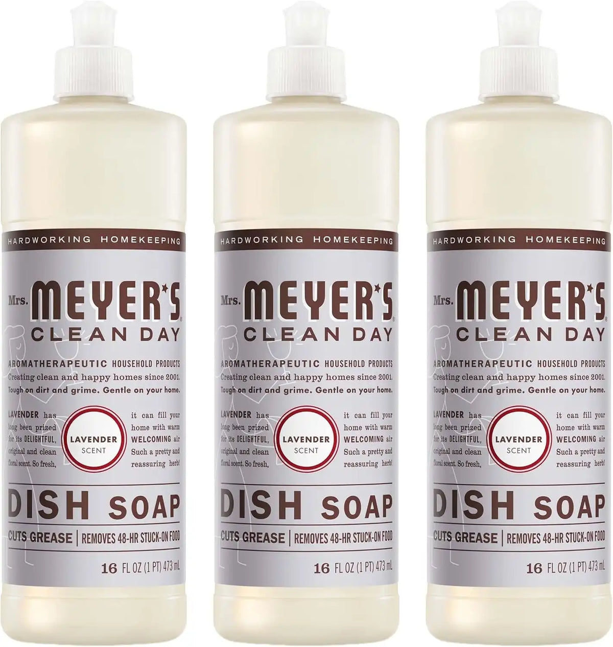 Mrs. Meyer's - Clean Day Liquid Dish Soap Lavender - 16 oz.3 Pack