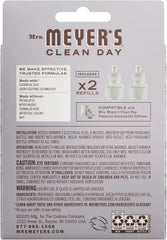 MRS. MEYER'S CLEAN DAY Premium Scented Oil, Lavender, 2 Refills | Air Freshener Refills for Home, 0.67oz Recyclable Glass Refills, Works with Mrs. Meyer's Plug In Diffuser (Sold Separately)