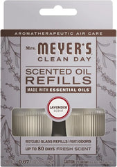 MRS. MEYER'S CLEAN DAY Premium Scented Oil, Lavender, 2 Refills | Air Freshener Refills for Home, 0.67oz Recyclable Glass Refills, Works with Mrs. Meyer's Plug In Diffuser (Sold Separately)