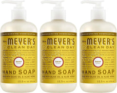 MRS. MEYER'S CLEAN DAY Liquid Hand Soap, Daisy, 12.5 fl oz, 3 Pack | Moisturizing Liquid Hand Soap, Softens and Cleans Hands, Cruelty Free, Made with Essential Oils, Olive Oil, and Aloe Vera