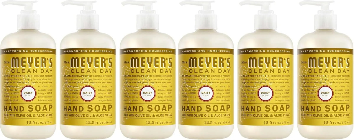 Mrs. MEYER'S CLEAN DAY Liquid Hand Soap, Daisy Scent, 12.5 Ounce Bottle,(Pack of 6)