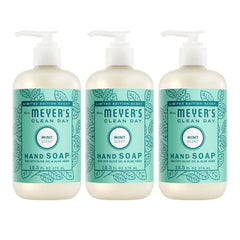 MRS. MEYER'S CLEAN DAY Hand Soap, Mint Scent, 12.5 Fl Oz Bottle - 3 Pack