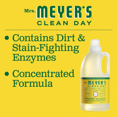 MRS. MEYER'S CLEAN DAY Liquid Laundry Detergent, Infused with Essential Oils, Honeysuckle, 64 oz - Pack of 2 (128 Loads) | Brightens Colors, Removes Tough Stains, Up to 64 Loads a Bottle, Made with Essential Oils and Stain-Fighting Enzymes