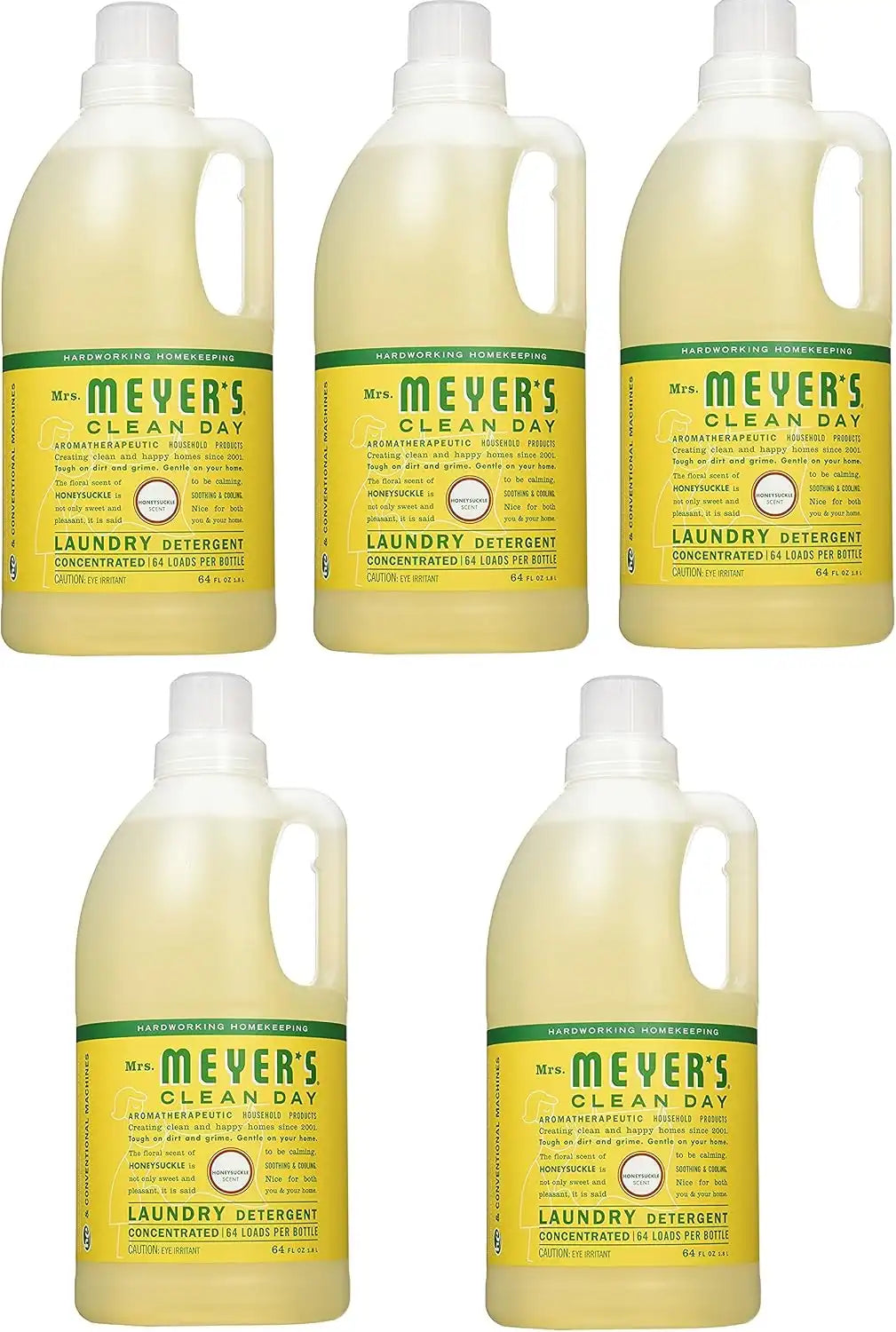 Laundry Detergent, Honeysuckle, 5 Count (64 fl oz. each)