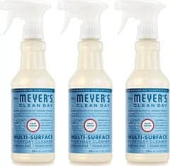 MRS. MEYER'S CLEAN DAY Cleaner Spray, Rain Water, 16 fl oz, 3 Pack | Removes Dirt and Freshens Surfaces, Multi-Surface, Everyday Use, All-Purpose Cleaner, Cruelty Free, Made with Essential Oils