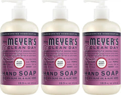 MRS. MEYER'S CLEAN DAY Liquid Hand Soap, Plum Berry, 12.5 fl oz, 3 Pack | Moisturizing Liquid Hand Soap, Softens and Cleans Hands, Cruelty Free, Made with Essential Oils, Olive Oil, and Aloe Vera