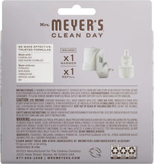 MRS. MEYER'S CLEAN DAY Scented Oil, Lavender, 1 Warmer and Refill | Freshens Home with Premium Scent, Plug-In, Diffuser & Air Freshener Kit, Recyclable Glass Refills, 67 fl oz Refill