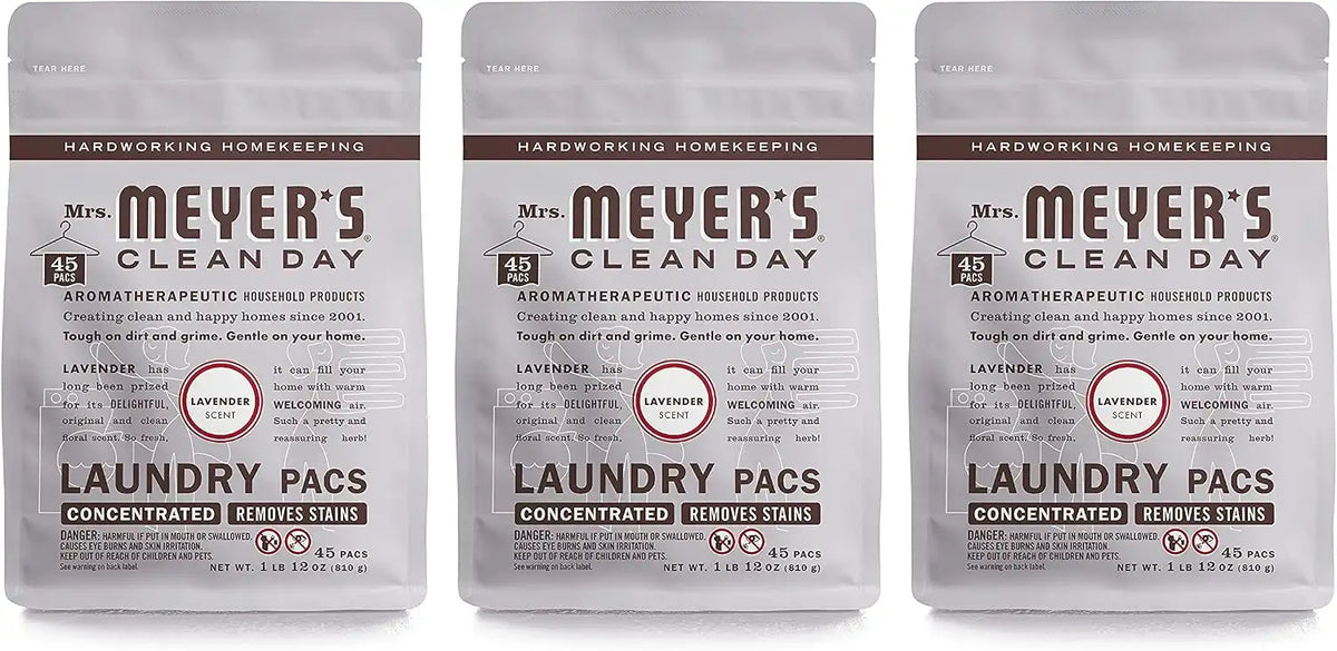 MRS. MEYER'S CLEAN DAY Automatic Dishwasher Pods, Lavender, 20 Count - Pack of 3 (60 Total Pods)