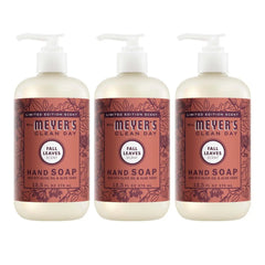 MRS. MEYER'S CLEAN DAY Liquid Hand Soap, Fall Leaves, 12.5 fl oz, 3 Pack | Moisturizing Liquid Hand Soap, Softens and Cleans Hands, Cruelty Free, Made with Essential Oils, Olive Oil, and Aloe Vera