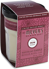 MRS. MEYER'S CLEAN DAY Soy Aromatherapy Candle, 35 Hour Burn Time, Made with Soy Wax and Essential Oils, Mum, 7.2 oz