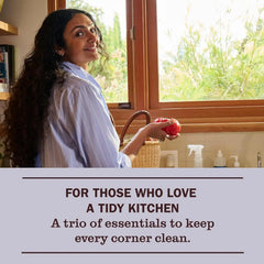 MRS. MEYER'S CLEAN DAY Kitchen Basics Set, Rose, Cleaning Supplies | Trio of Kitchen Essentials, Includes Hand Soap (12.5 fl oz), Dish Soap (16 fl oz) and Multi-Surface Cleaner (16 fl oz)